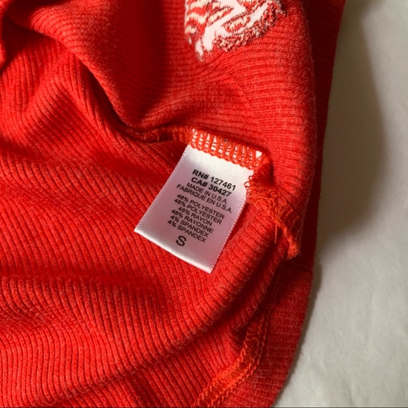 Wildfox Tank Top Small Coral Red Oversized - Picture 4 of 6